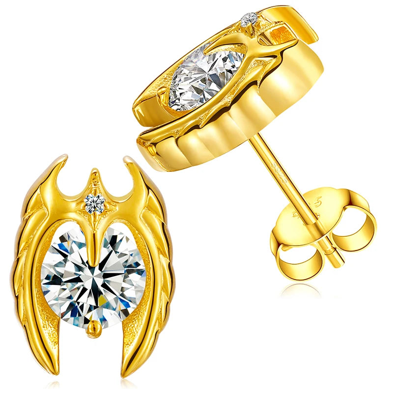 Ascher Cut Moissanite Earrings in 925 Silver