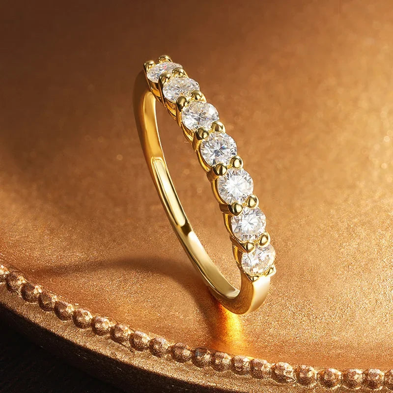 Stackable Moissanite Ring, 3mm or 4mm GRA Certified