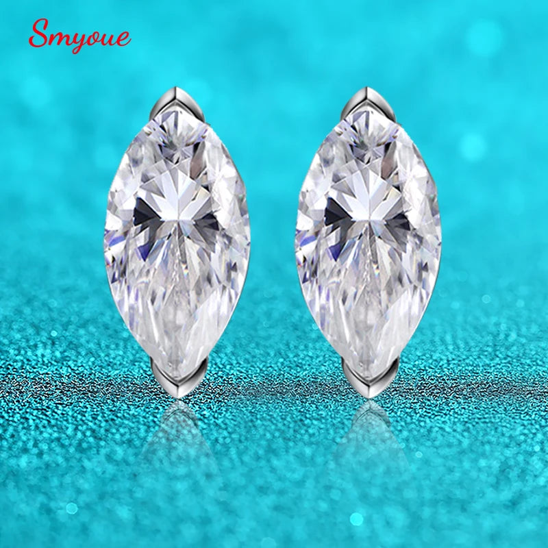 Marquise Moissanite Stud Earrings, 0.3ct to 3ct Each