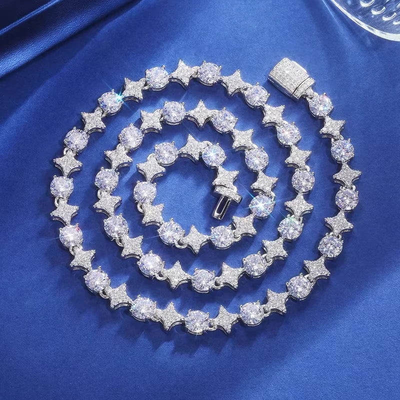 Iced Out Bracelet, 6mm 8mm or 10mm in 925 Silver
