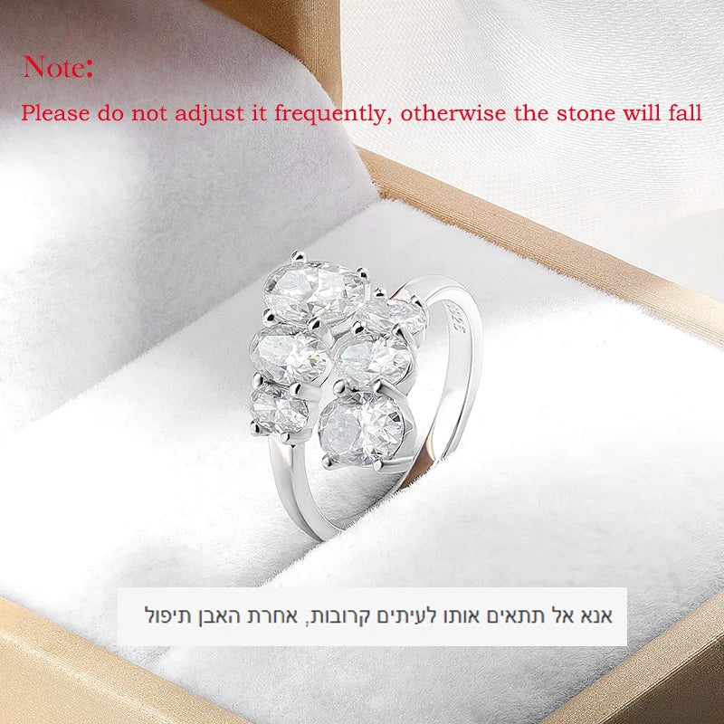 3.6cttw Full Moissanite Wedding Ring in 925 Silver