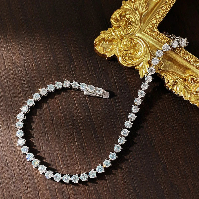 Moissanite Tennis Bracelet, 2.5mm or 3mm in s925