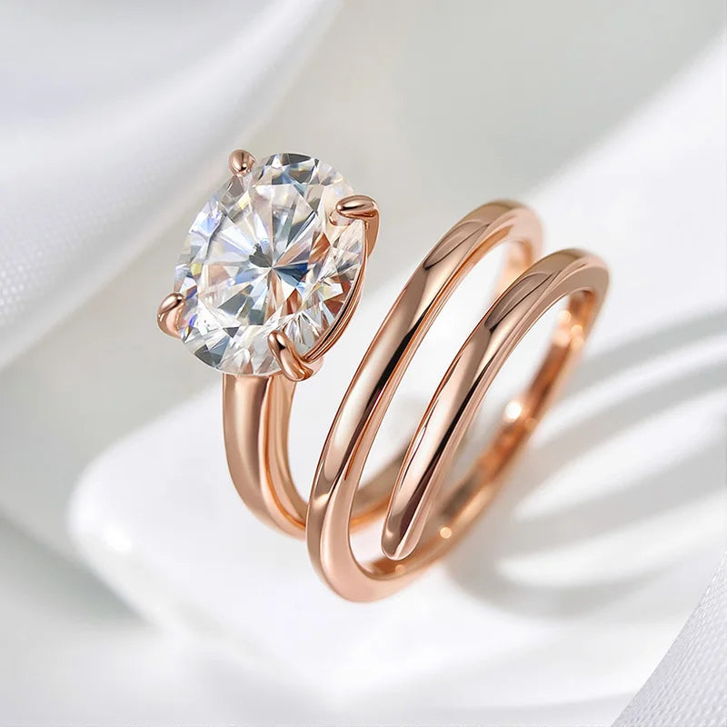 Moissanite Solitaire Ring, 1ct to 3ct Certified, 925