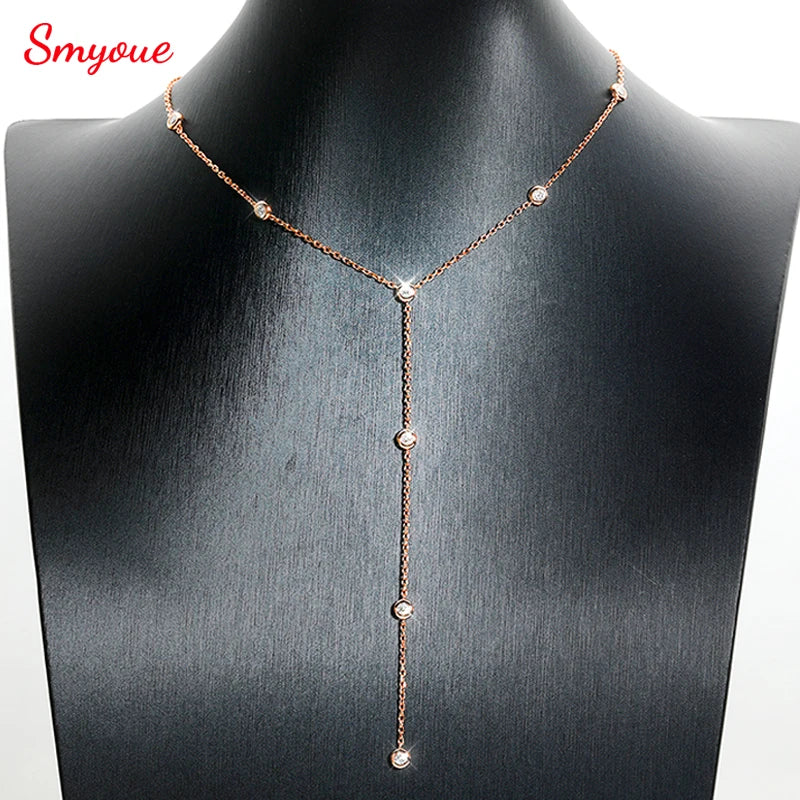 3mm Moissanite Bubble Pendant Necklace in S925 Silver