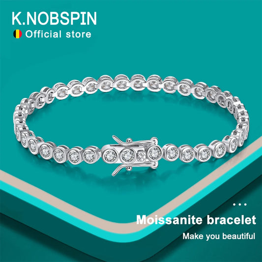 Round Tennis Bracelet, 2mm or 3mm in 925 Silver