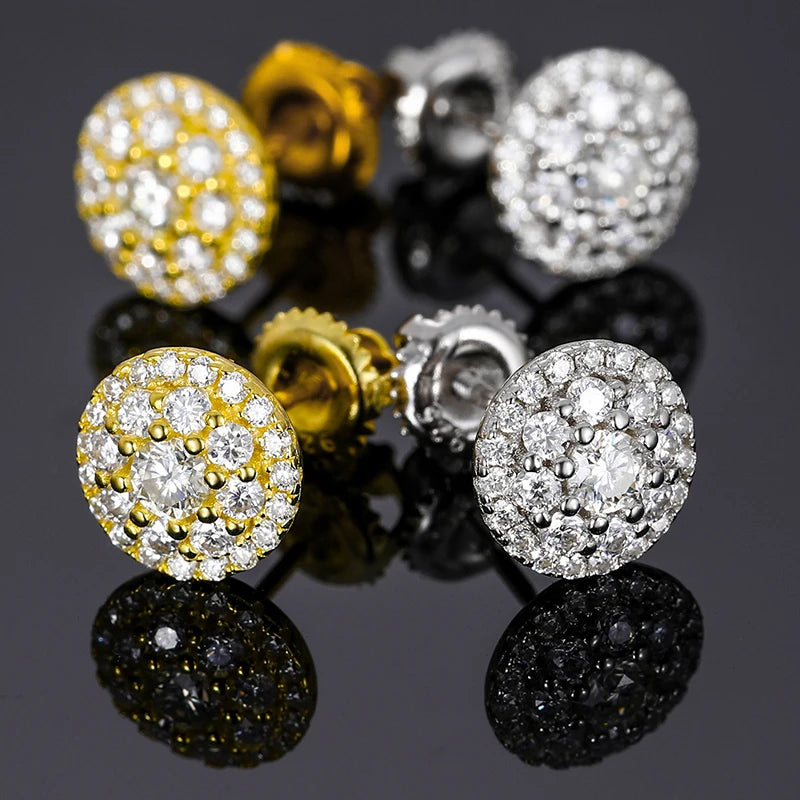 3mm D Colour Moissanite Stud Earrings in 925 Silver