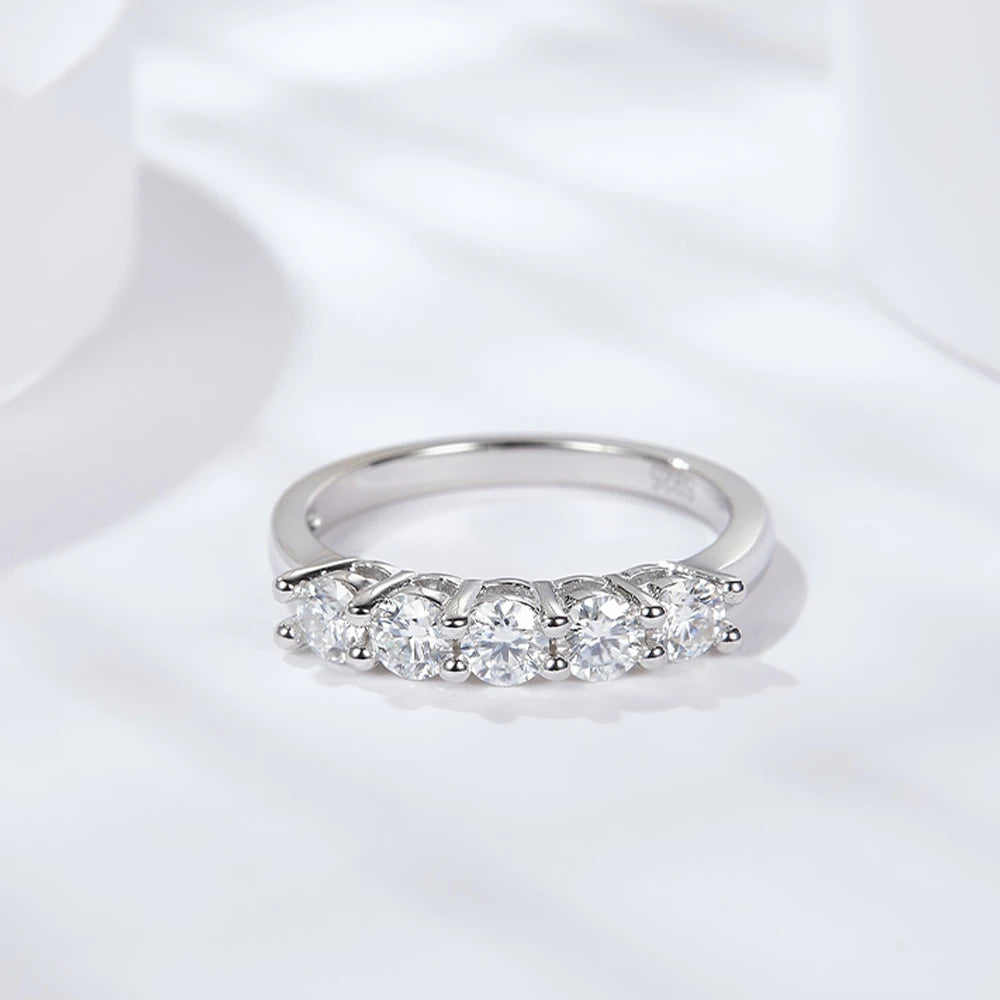 4mm Moissanite Eternity Band, GRA Certified