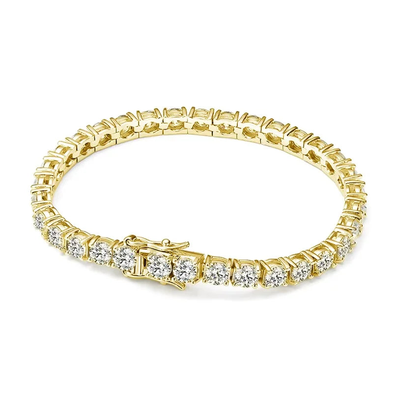 Moissanite Tennis Bracelet, 3mm GRA Certified 925 Silver