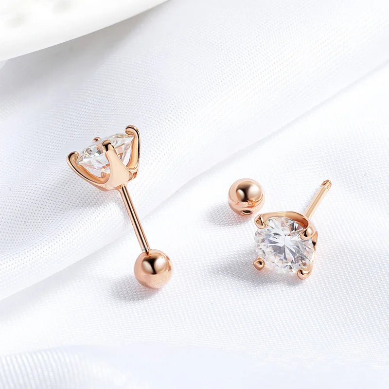 Moissanite Stud Earrings, 0.3ct to 2ct Each, 925 Silver