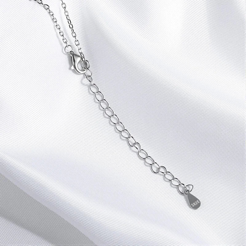 Emerald Cut Moissanite Necklace, 1ct to 3ct in 925