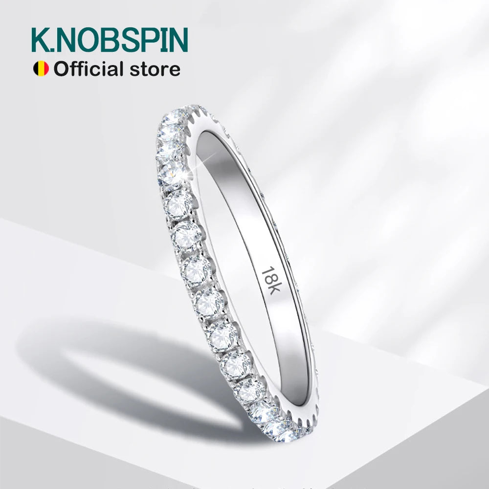 2mm or 3mm Moissanite Eternity Band in 925 Silver