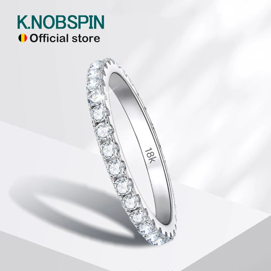 2mm or 3mm Moissanite Eternity Band in 925 Silver