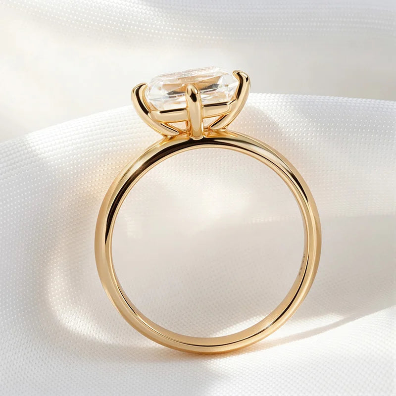 2ct Old European Cut Moissanite Ring, 6x8mm in S925