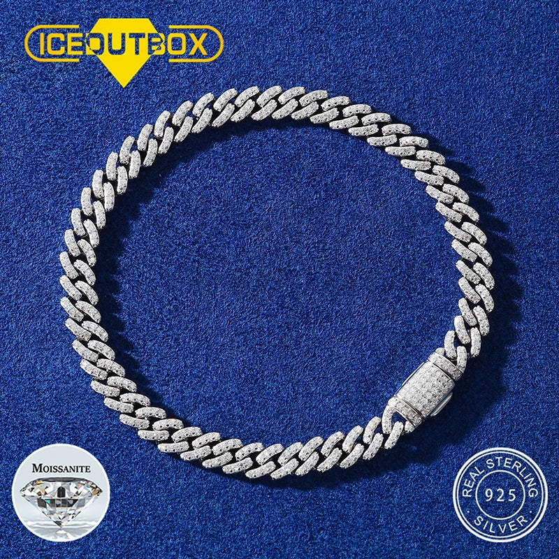 6mm Miami Cuban Bracelet, Solid 925 Silver, GRA
