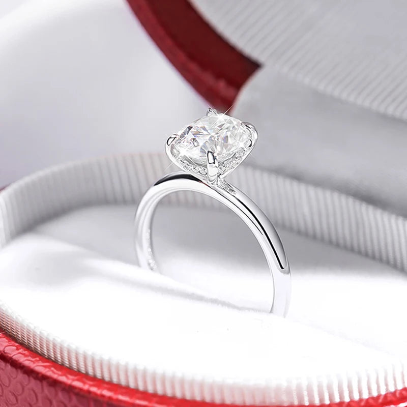 Oval Cut Moissanite Bridal Ring Set, 1ct to 3ct