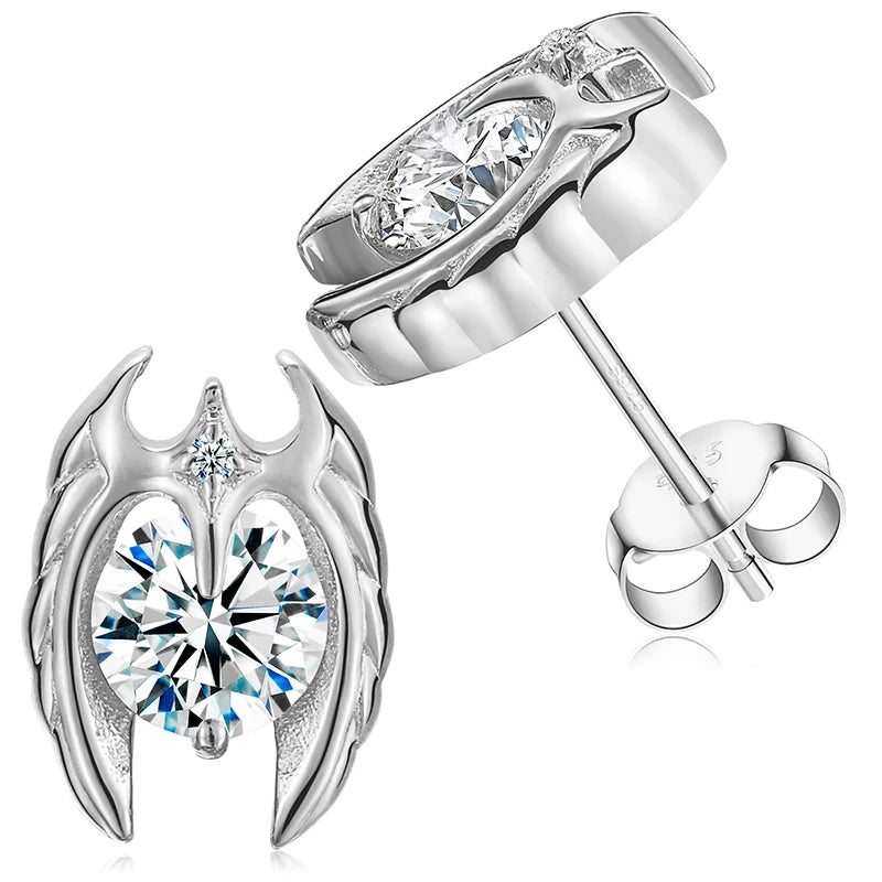 Ascher Cut Moissanite Earrings in 925 Silver