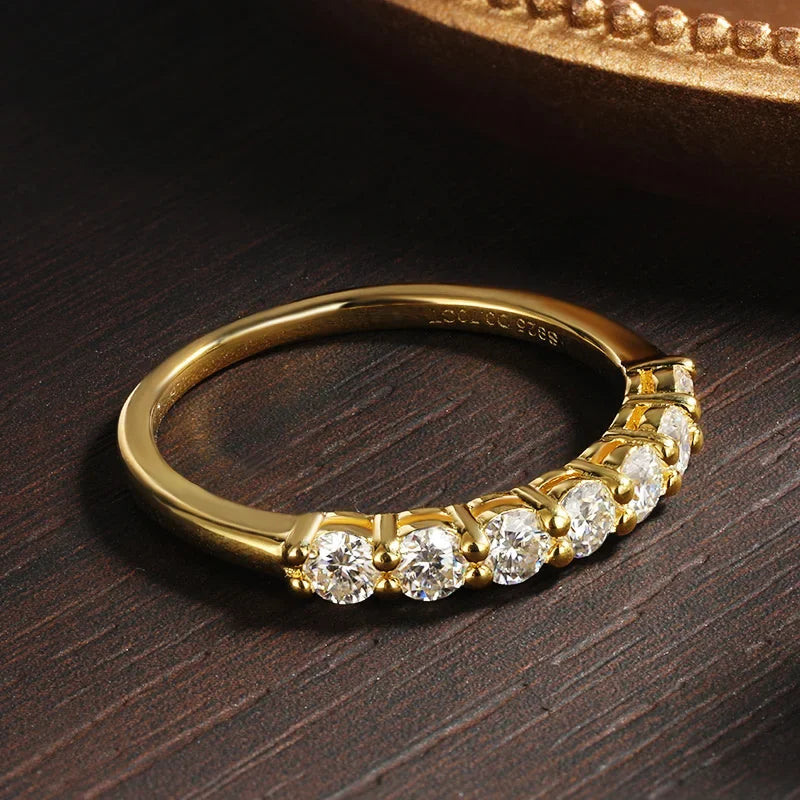 Stackable Moissanite Ring, 3mm or 4mm GRA Certified