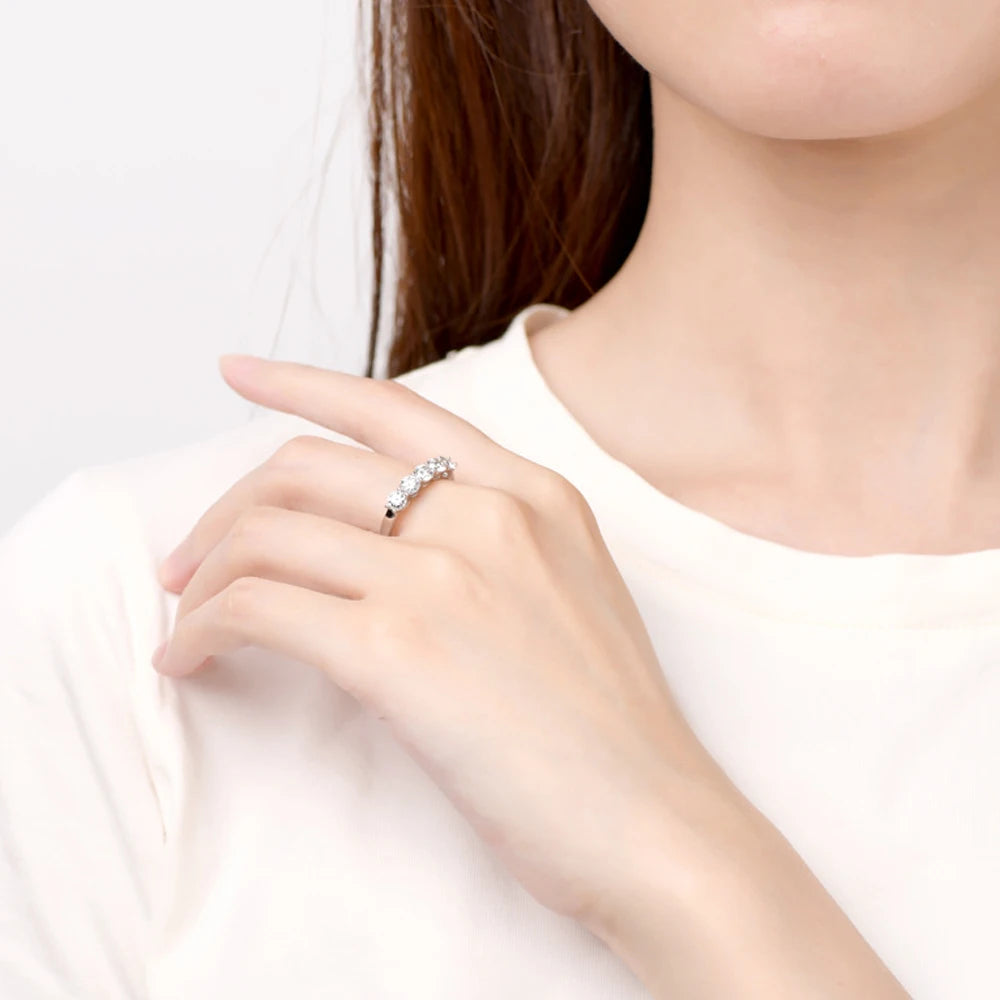 4mm Moissanite Eternity Band, GRA Certified