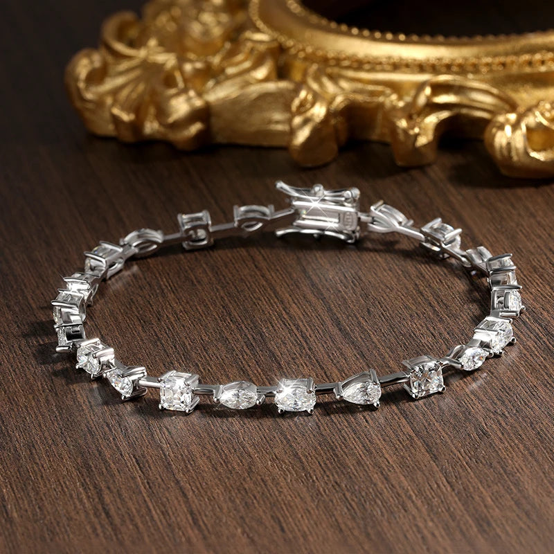 6.3ct to 8.1ct Moissanite Tennis Bracelet