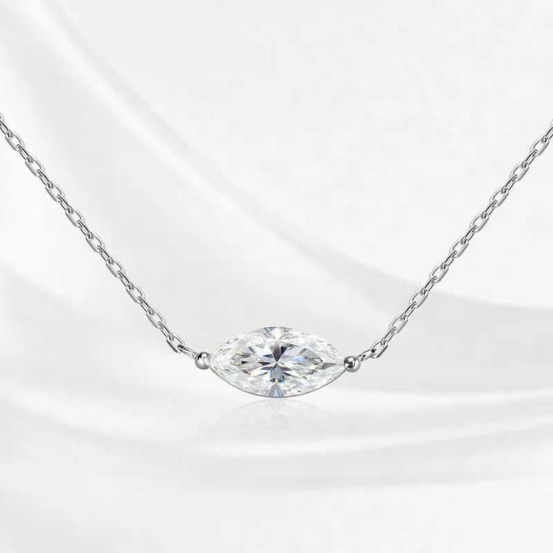 Marquise Pendant Necklace, 1ct to 3ct in 925 Silver
