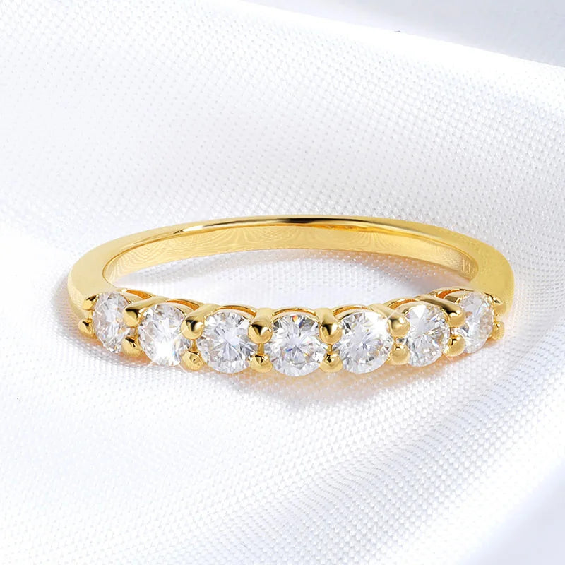 Moissanite Stacking Ring, 0.5cttw or 0.7cttw in S925